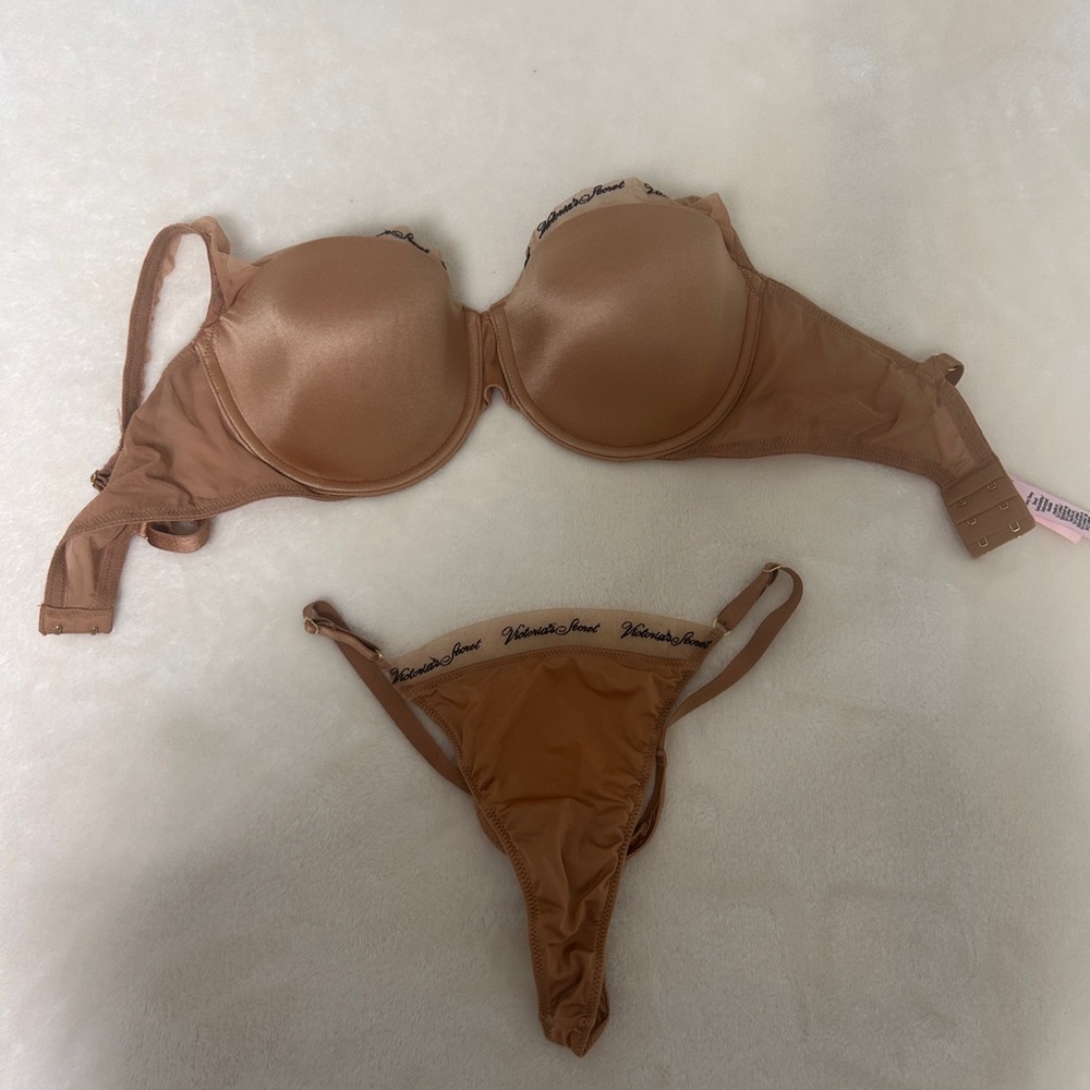 Victoria's Secret Black Embroidery Lightly Lined Balconette Bra bikini set - Picture 3 of 6